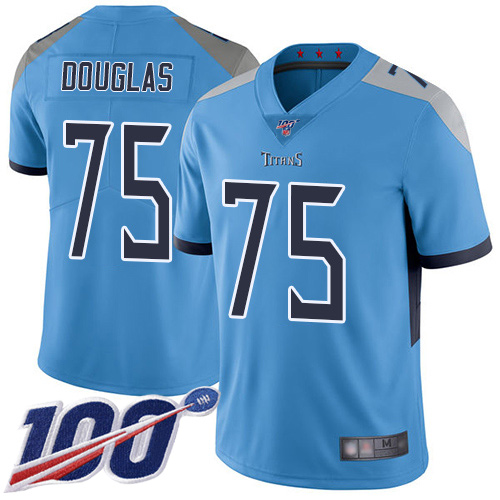 Tennessee Titans Limited Light Blue Men Jamil Douglas Alternate Jersey NFL Football #75 100th Season Vapor Untouchable